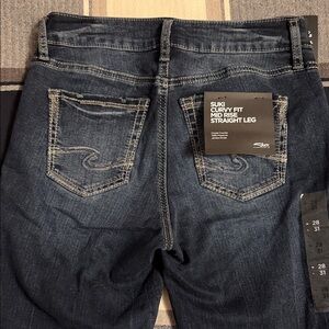 Silver Jeans Women's Dark Blue Straight Leg Jeans